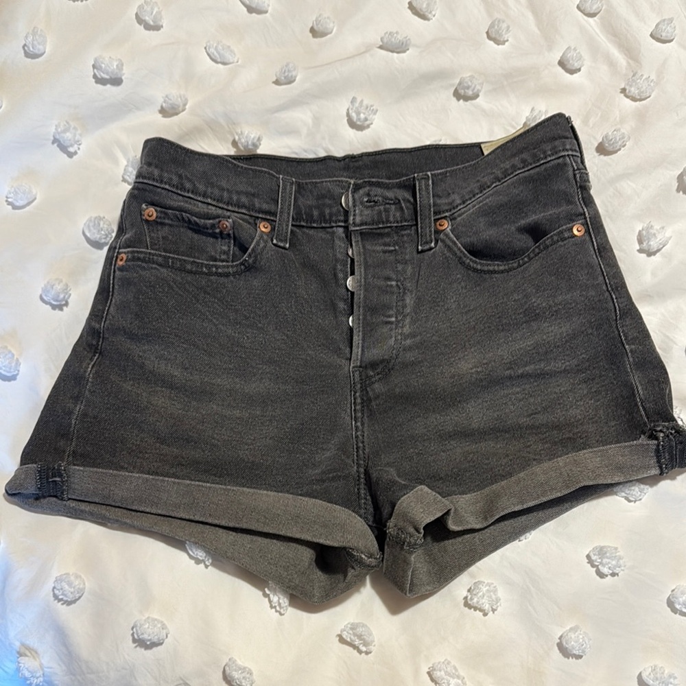 Levi Women's Black Denim Shorts